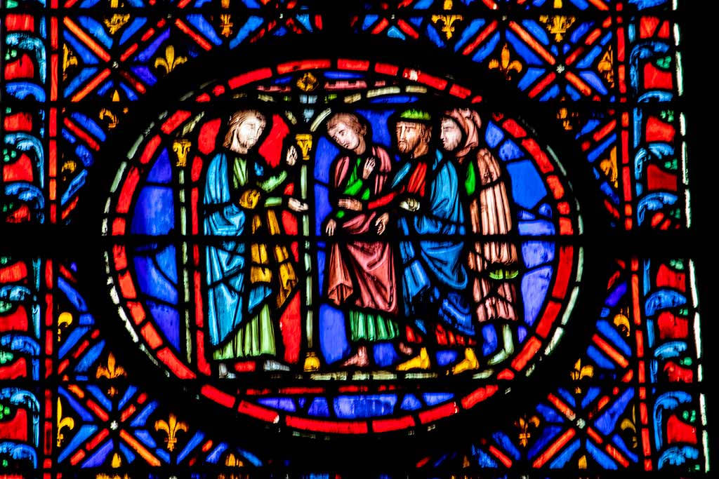 Image of stained glass in La Sainte Chapelle Paris